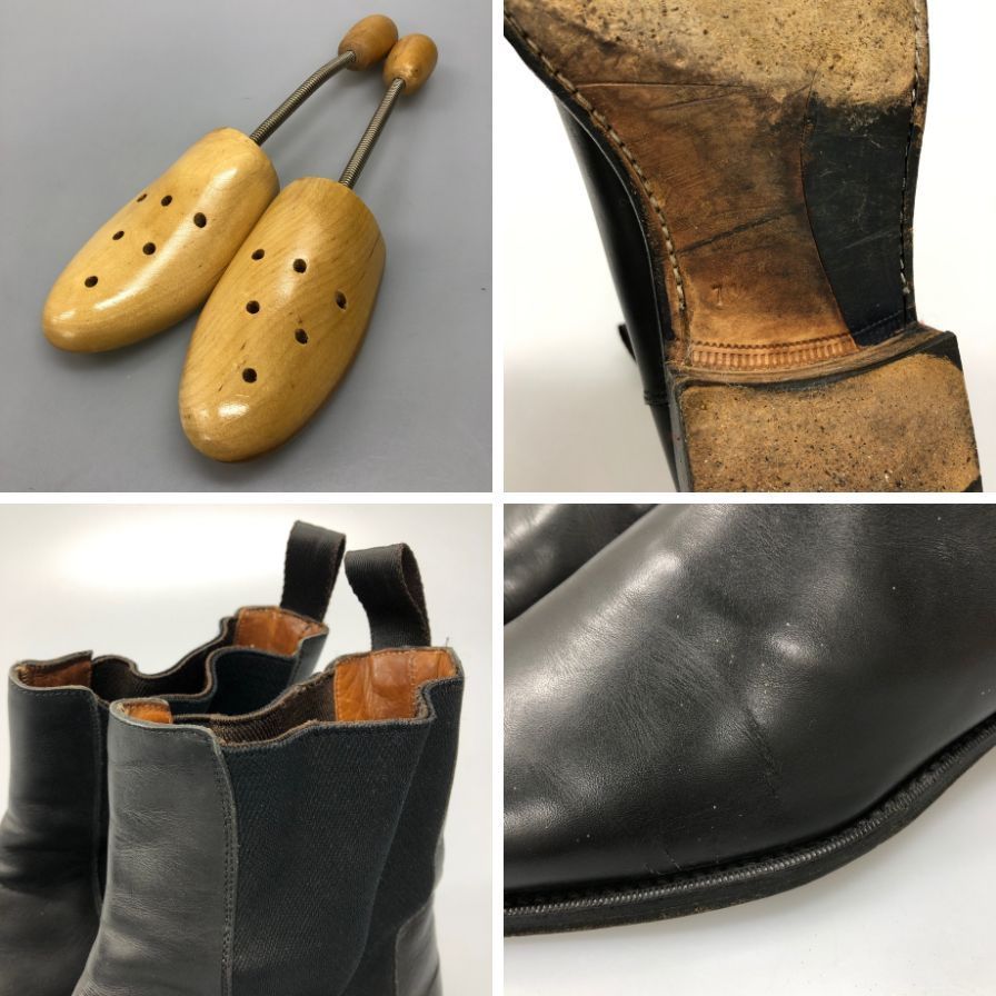 希少品 Santoni サントーニ ブラックレザー ブーツ 7.5 サイドゴア 楽天市場】サントーニ Santoni アンティークドレザー チェルシーブーツ