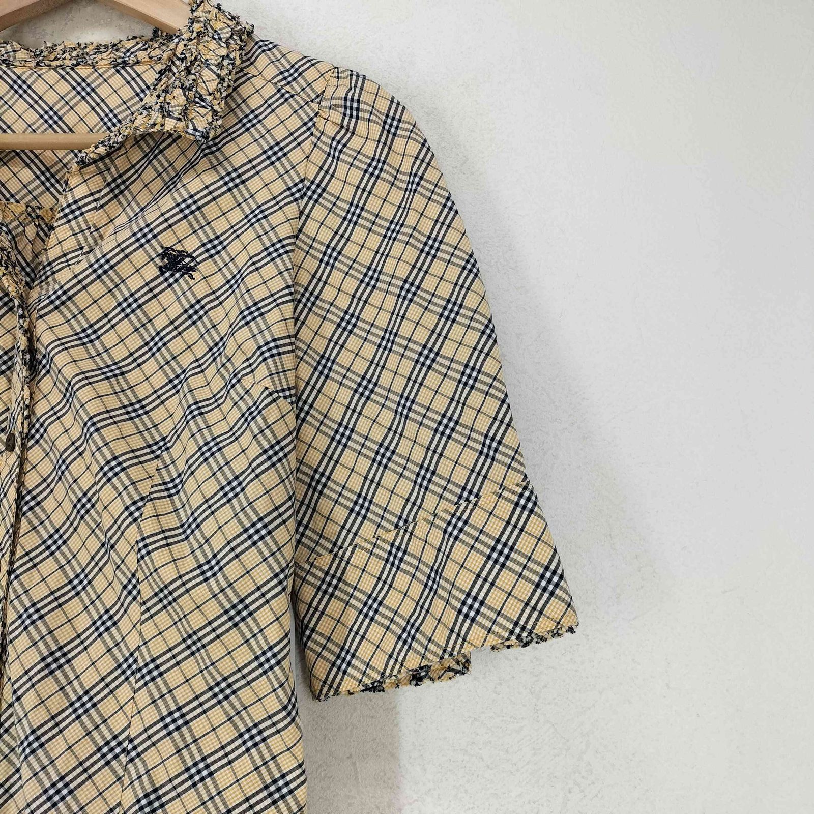 バーバリーブルーレーベル BURBERRY BLUE LABEL ホース刺繍チェック柄S