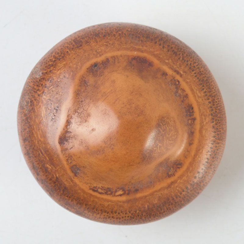 茶道具 篁秋作 竹根 内金溜 香合 共箱 C 5210 茶道具 篁秋作 竹根 内金