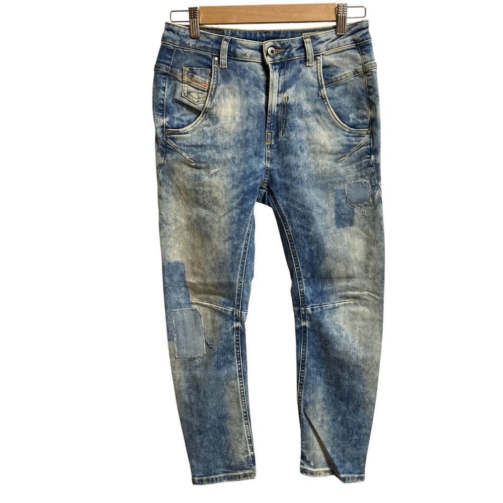  美品 DIESEL ディーゼル ブリーチデニムパンツ サイズ10Y キッズ インディゴ キッズ 古着 中古 USED 長ズボン・ロングパンツ