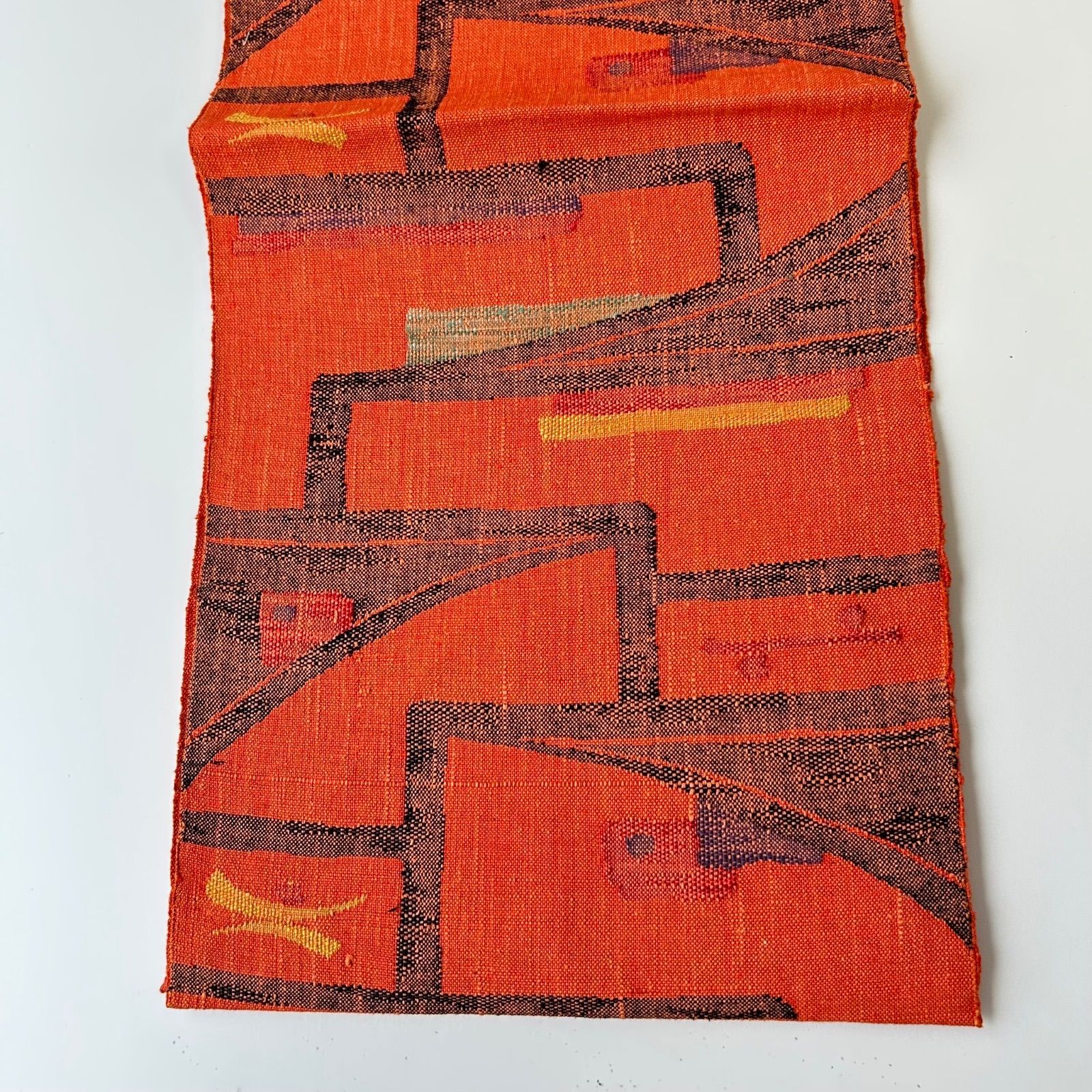 名古屋帯　幾何学模様　真綿紬　八寸　正絹 名古屋帯 正絹 紬 幾何学 八寸 MA-3559 - メルカリ