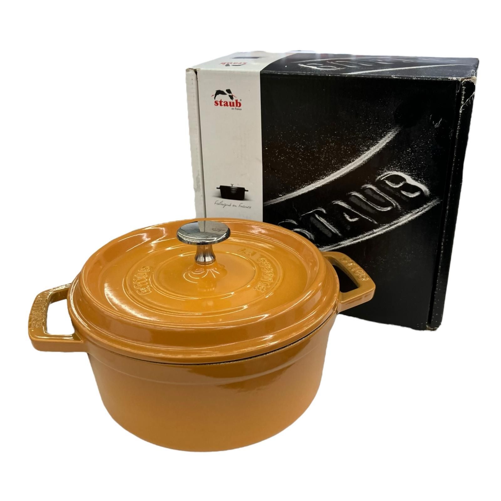 Staub　ピコココット　18cm　マスタード ピコ・ココット 18cm マスタード｜ココット｜ストウブ公式リユース通販