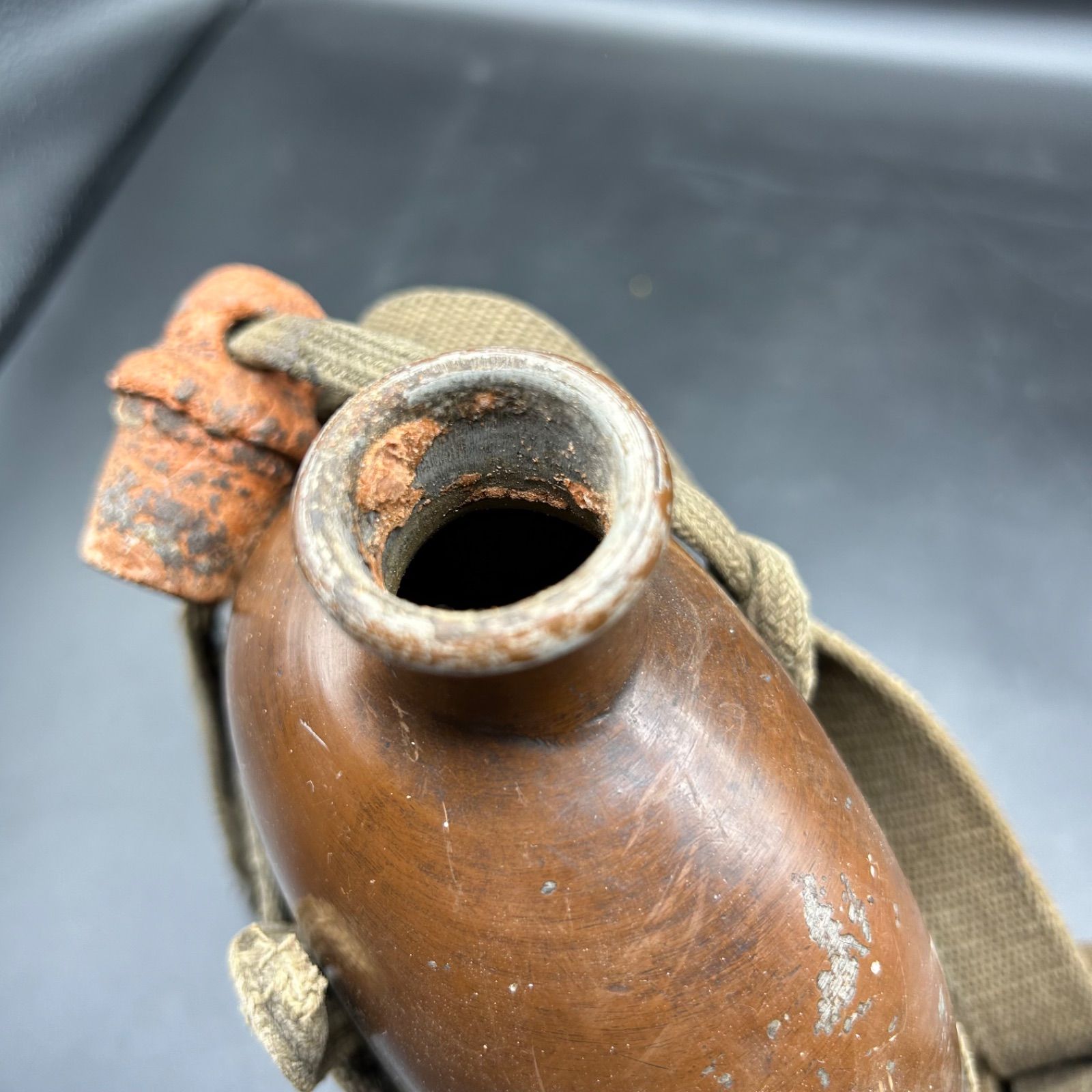 ②日本陸軍 水筒 昭和レトロ 当時物 ミリタリー 日本軍 軍用水筒 兵用