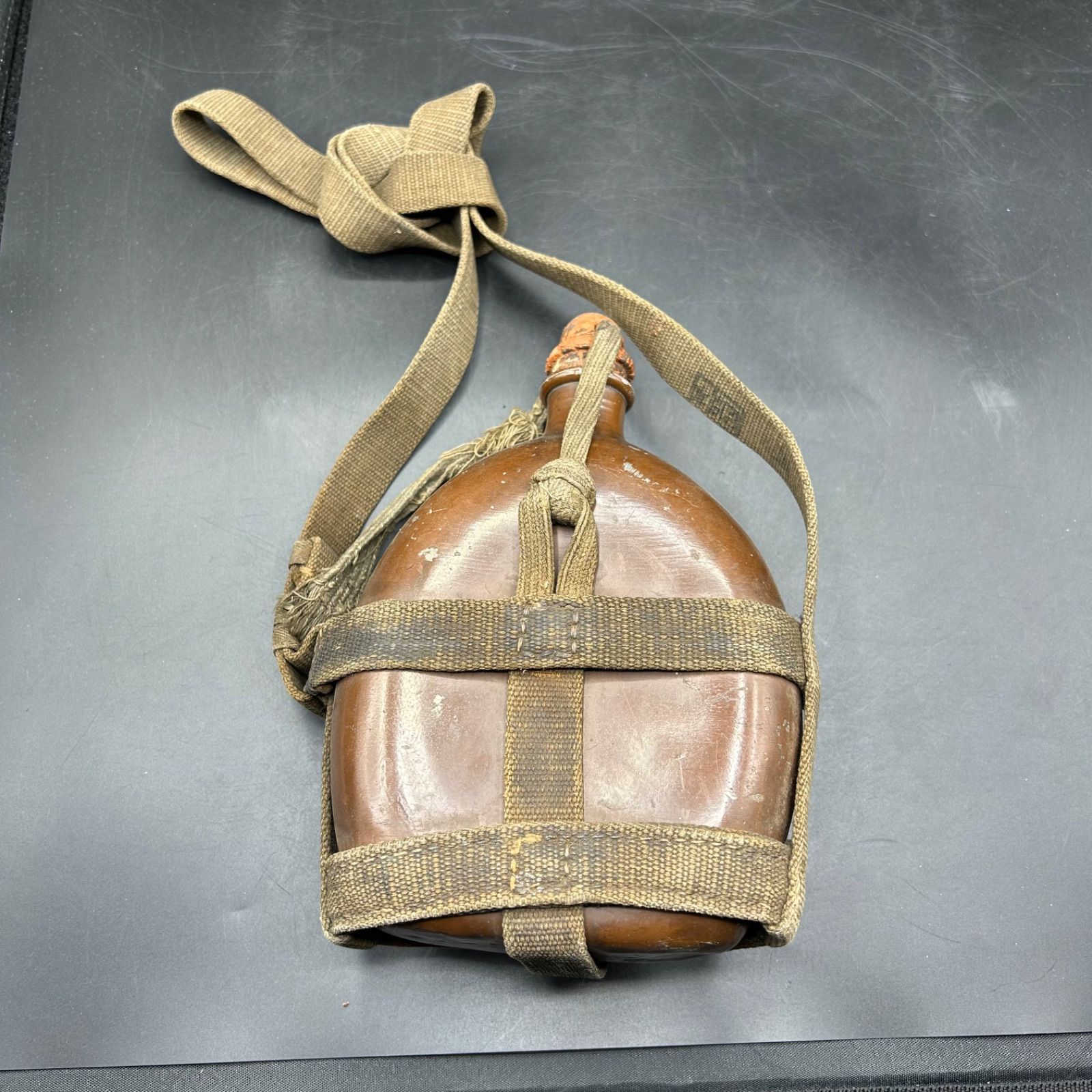 ②日本陸軍 水筒 昭和レトロ 当時物 ミリタリー 日本軍 軍用水筒 兵用