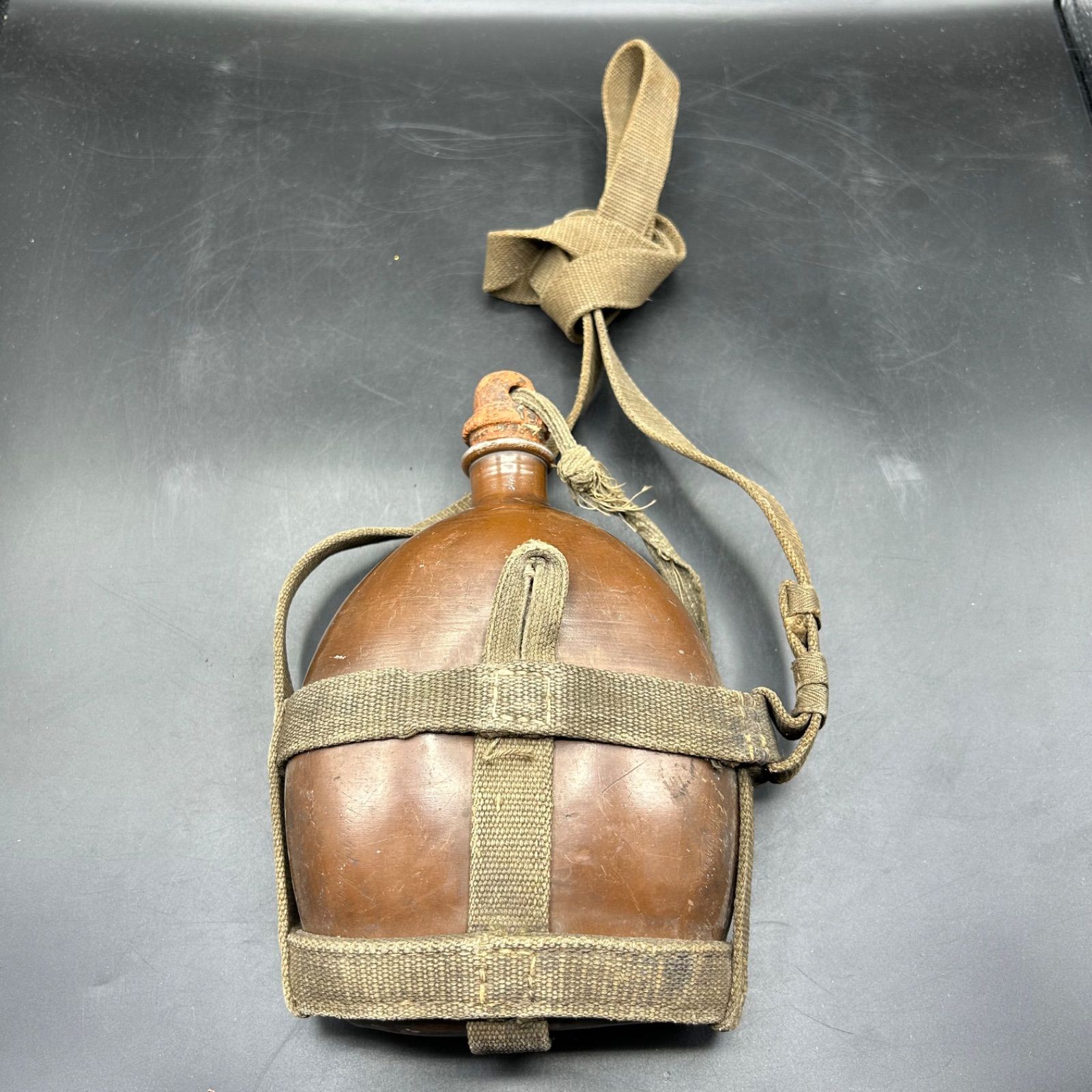 ②日本陸軍 水筒 昭和レトロ 当時物 ミリタリー 日本軍 軍用水筒 兵用