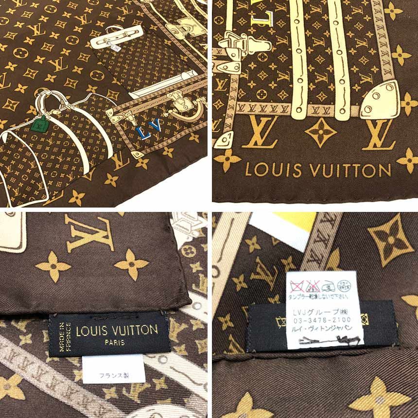 LOUIS VUITTON ルイヴィトン シルク スカーフ カレ・モノグラム