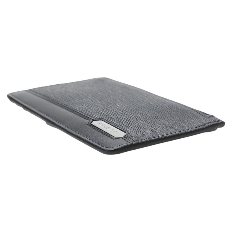 ブルガリ フラグメントケース コインケース ブラック レザー メンズ BVLGARI【1-0216421】