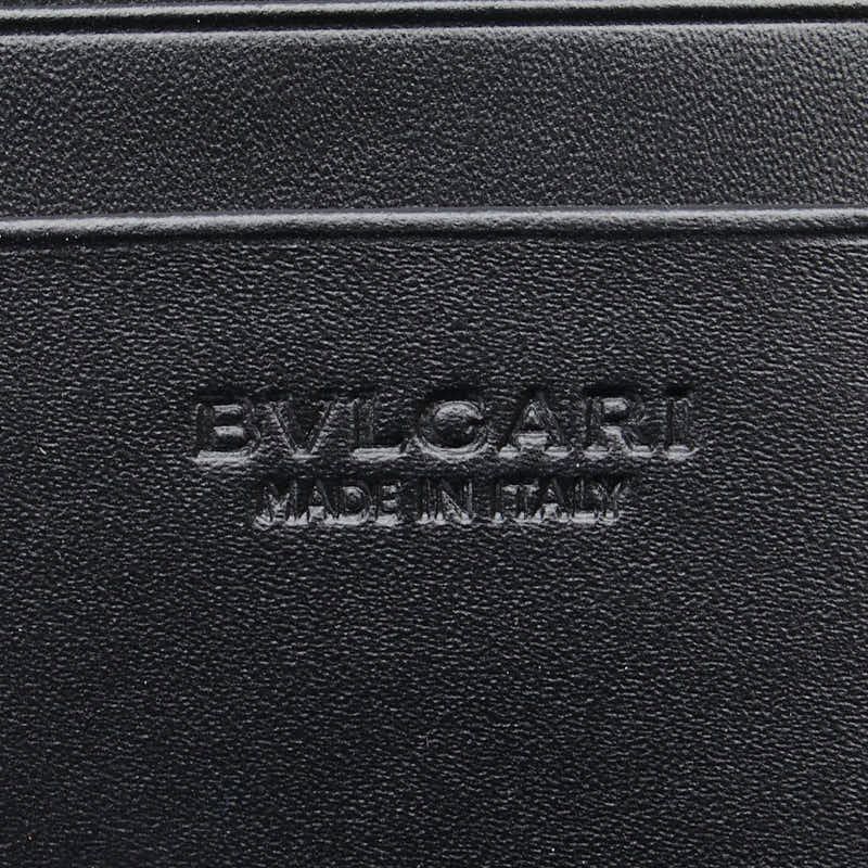 ブルガリ フラグメントケース コインケース ブラック レザー メンズ BVLGARI【1-0216421】