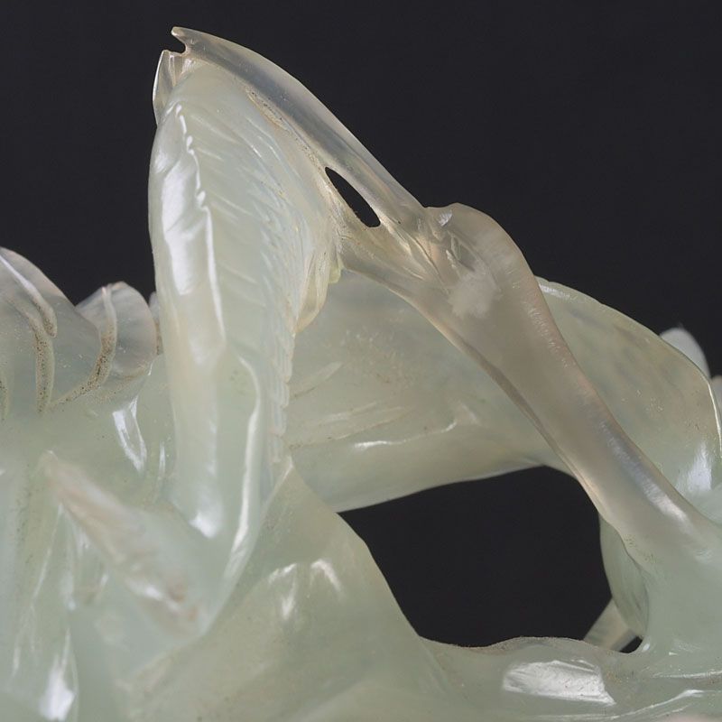 中国 玉石岫玉彫刻 鳥魚刻 置物 C S355 - メルカリ