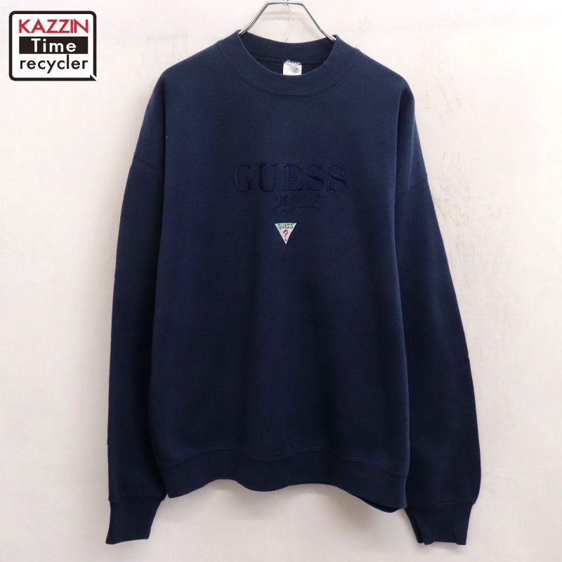 90s USA製 vintage Guess ロゴ スウェット トレーナー メンズ XLサイズ 