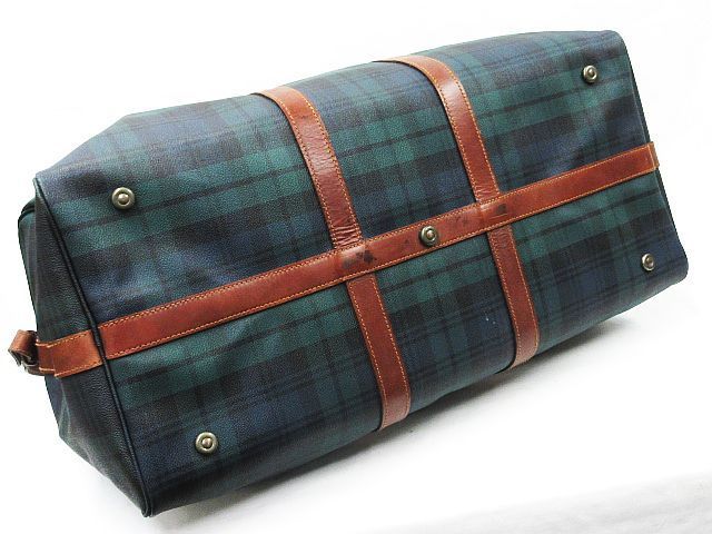 ラルフ・ローレン チェック レザー 2way ボストンバッグ 旅行用バッグ POLO RALPH LAUREN(ポロラルフローレン) 2WAY チェック ボストン