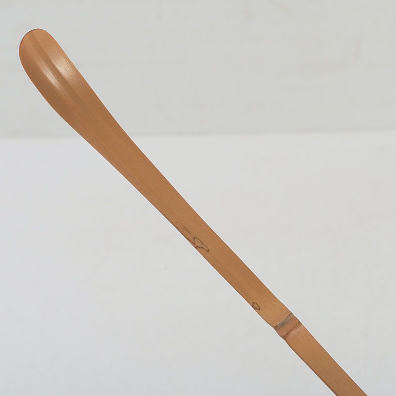 茶道具 影林宗篤作 白竹 茶杓 銘「汐汲」 小林太玄書付 共筒共箱 V