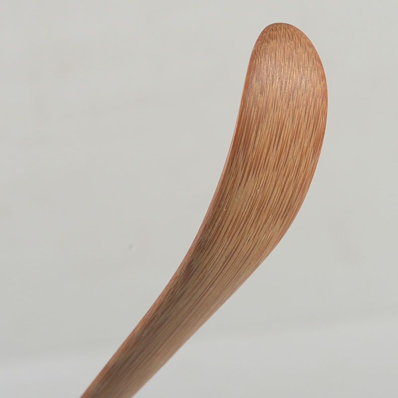 茶道具 影林宗篤作 白竹 茶杓 銘「汐汲」 小林太玄書付 共筒共箱 V