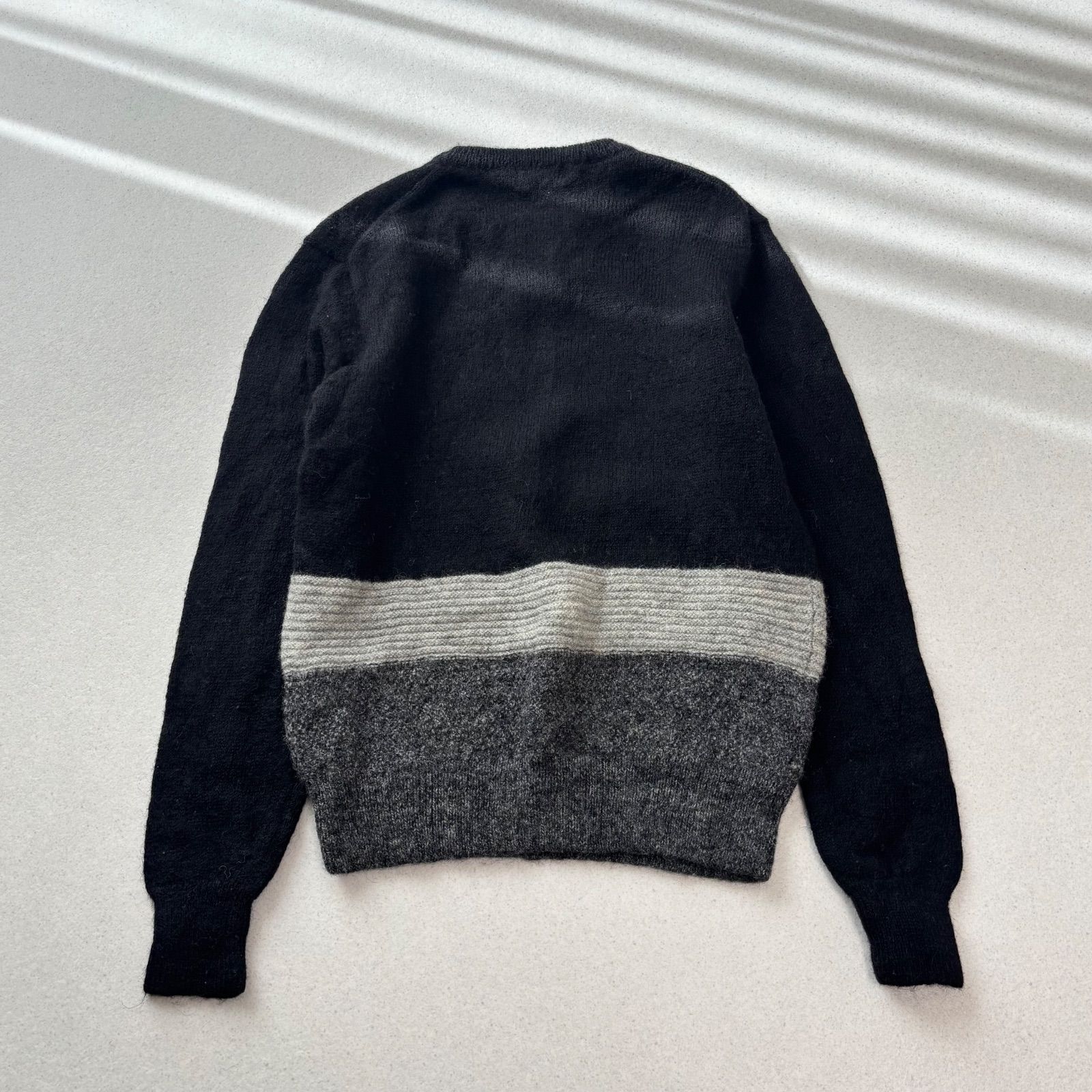 FRED PERRY フレッドペリー ウール ニット セーター ロゴ刺繍 ブラック 