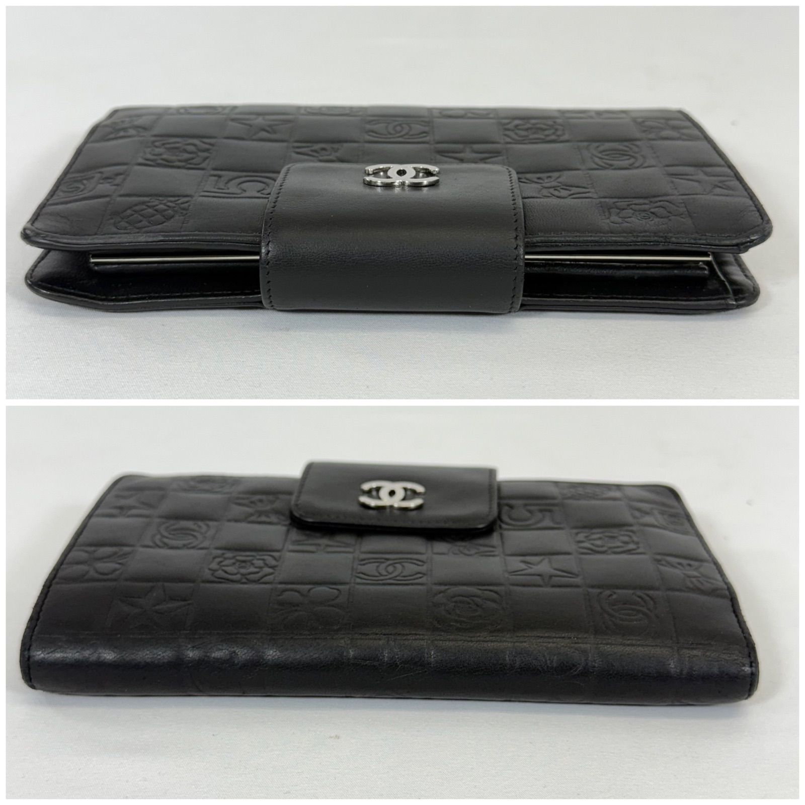 極美品✨CHANEL シャネル ロングウォレット洋服 レディシャネル アイコン 人気・美品】CHANEL シャネル ラムスキン アイコンライン ココマーク