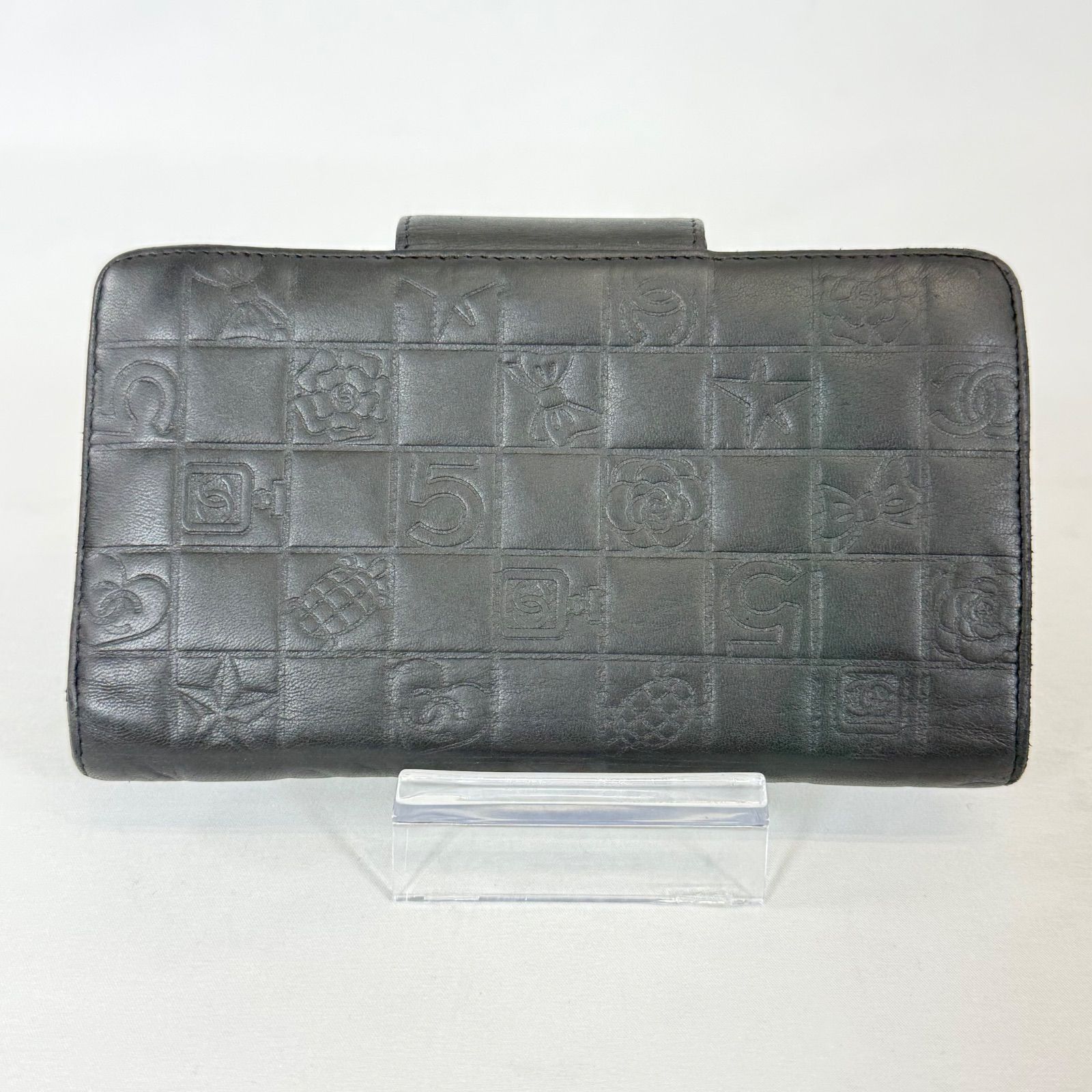 極美品✨CHANEL シャネル ロングウォレット洋服 レディシャネル アイコン 人気・美品】CHANEL シャネル ラムスキン アイコンライン ココマーク