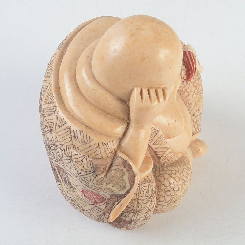 中国 練物彫刻 布袋像 仏像 置物 N S361 - メルカリ