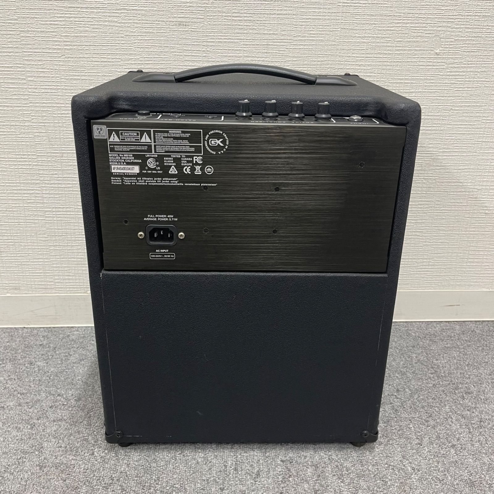 NPA】GK GALLIEN KRUEGER ギャリエンクルーガー MB108 ベース用アンプ