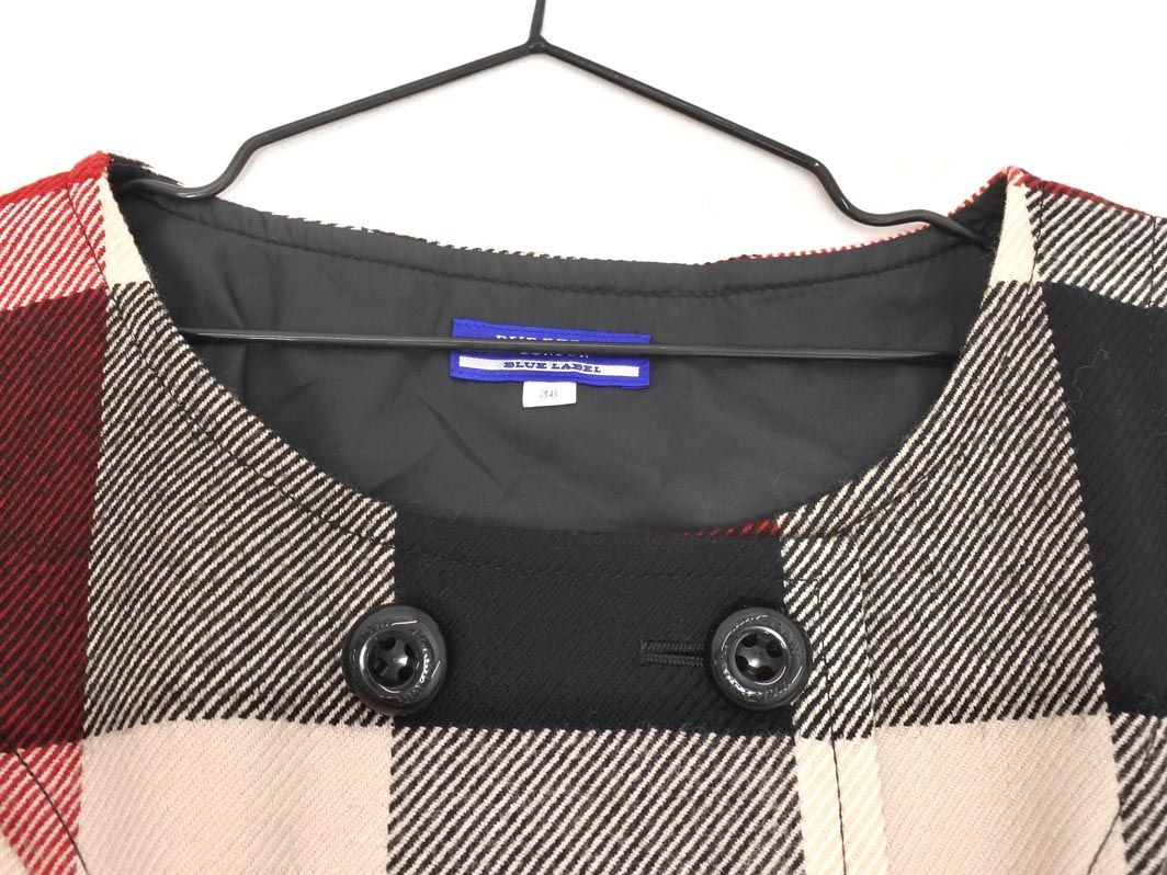 BURBERRY BLUE LABEL ノースリーブ M 水色 チェック BURBERRY
