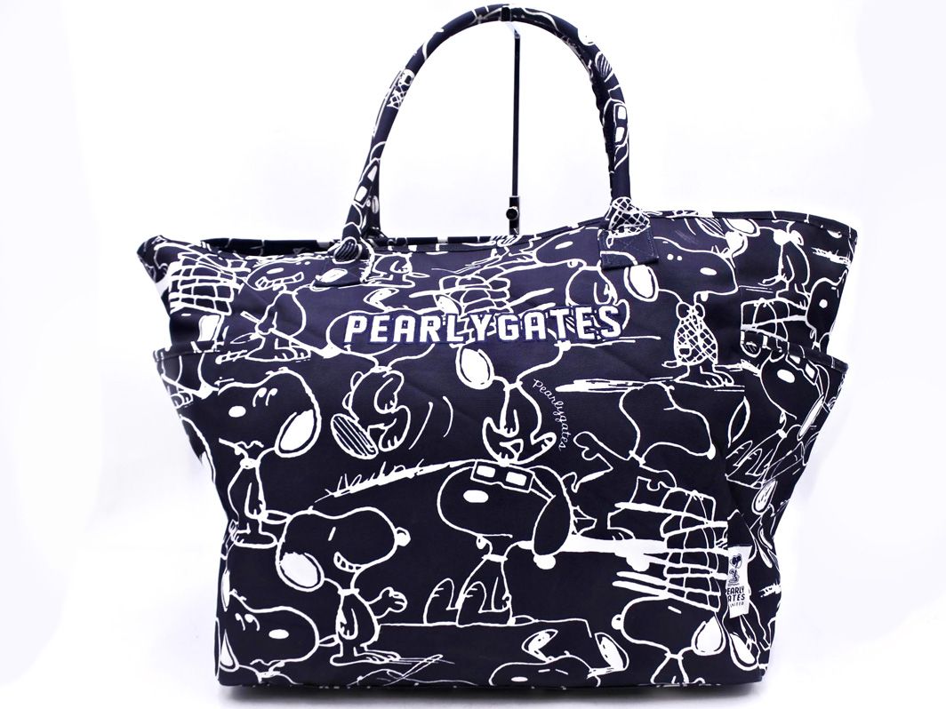 PEARLY GATES パーリーゲイツ PEANUTS SNOOPY トート バッグ 黒
