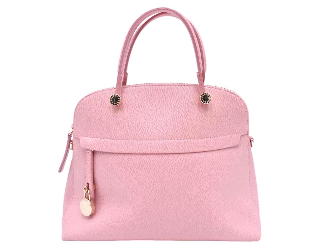 FURLA フルラ パイパー レザー ハンド バッグ ピンク □□ レディース