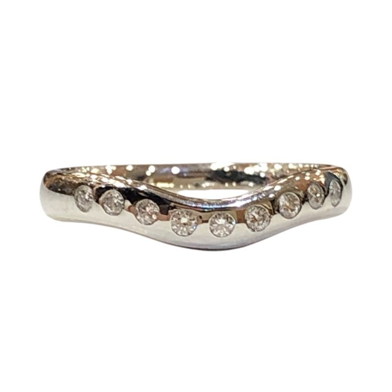 ティファニー TIFFANY＆CO カーブドバンドリング9PD シルバー Pt950