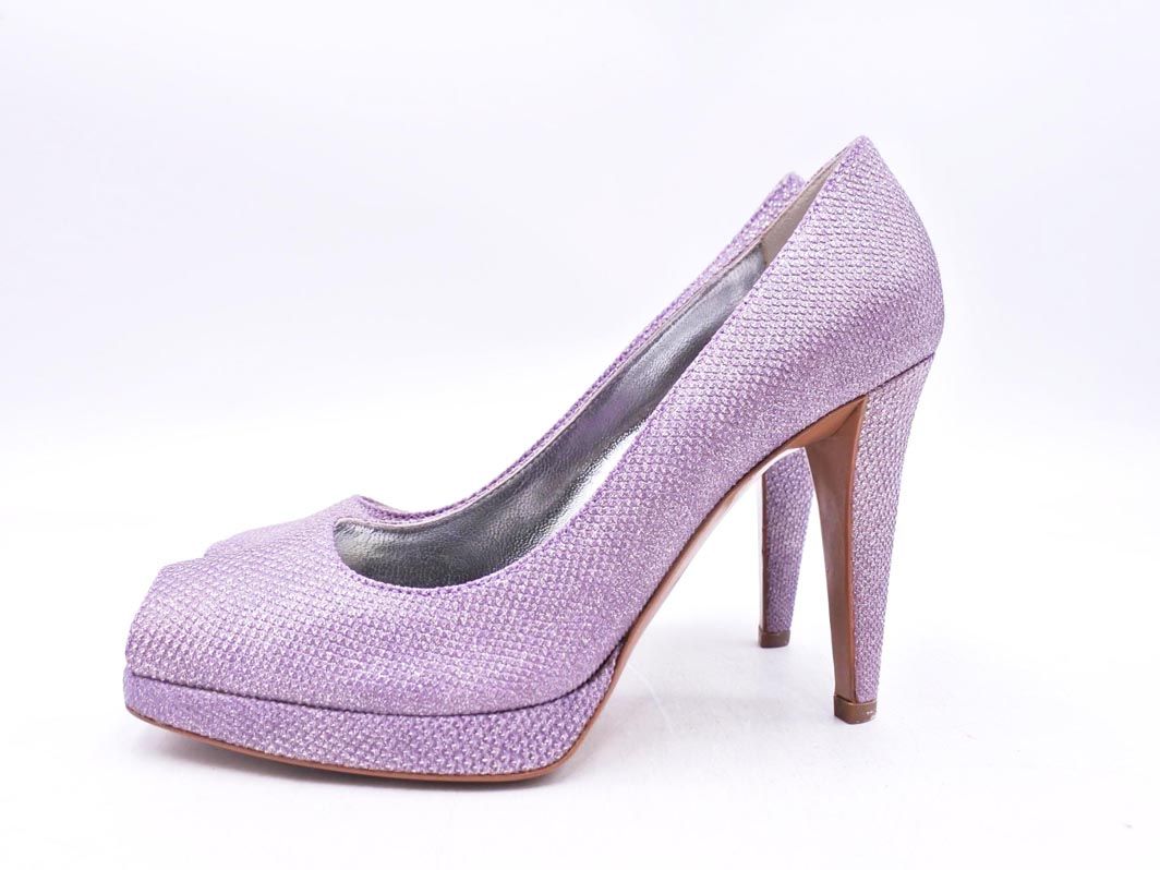 Sergio Rossi セルジオロッシ ラメ オープントゥ パンプス size35(22cm