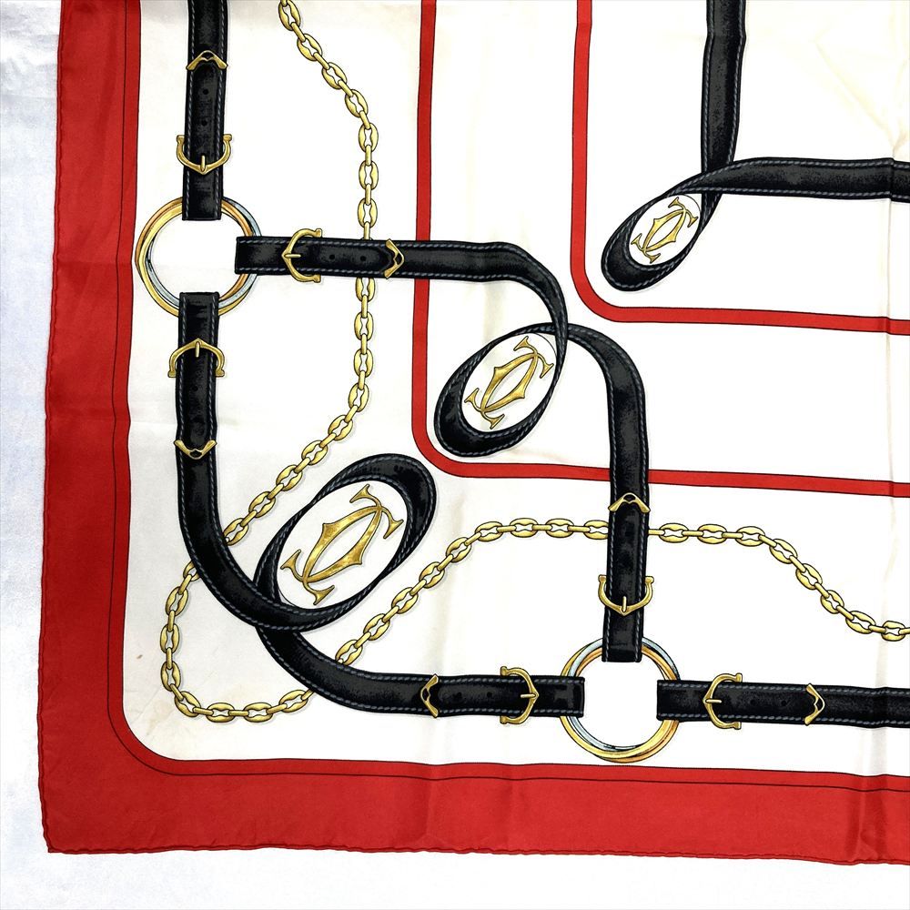 Cartier カルティエ シルクスカーフ must de Cartier 楽天市場】【中古】カルティエ マスト ドゥ カルティエ スカーフ
