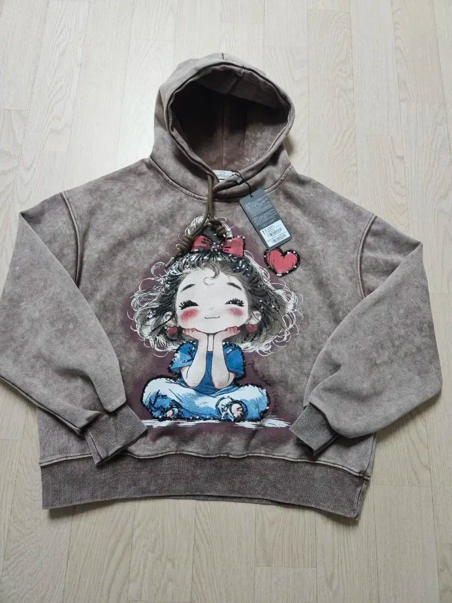 Ruco Ruco キャラクター プリンティング 真心 WHO フードTシャツ 新品