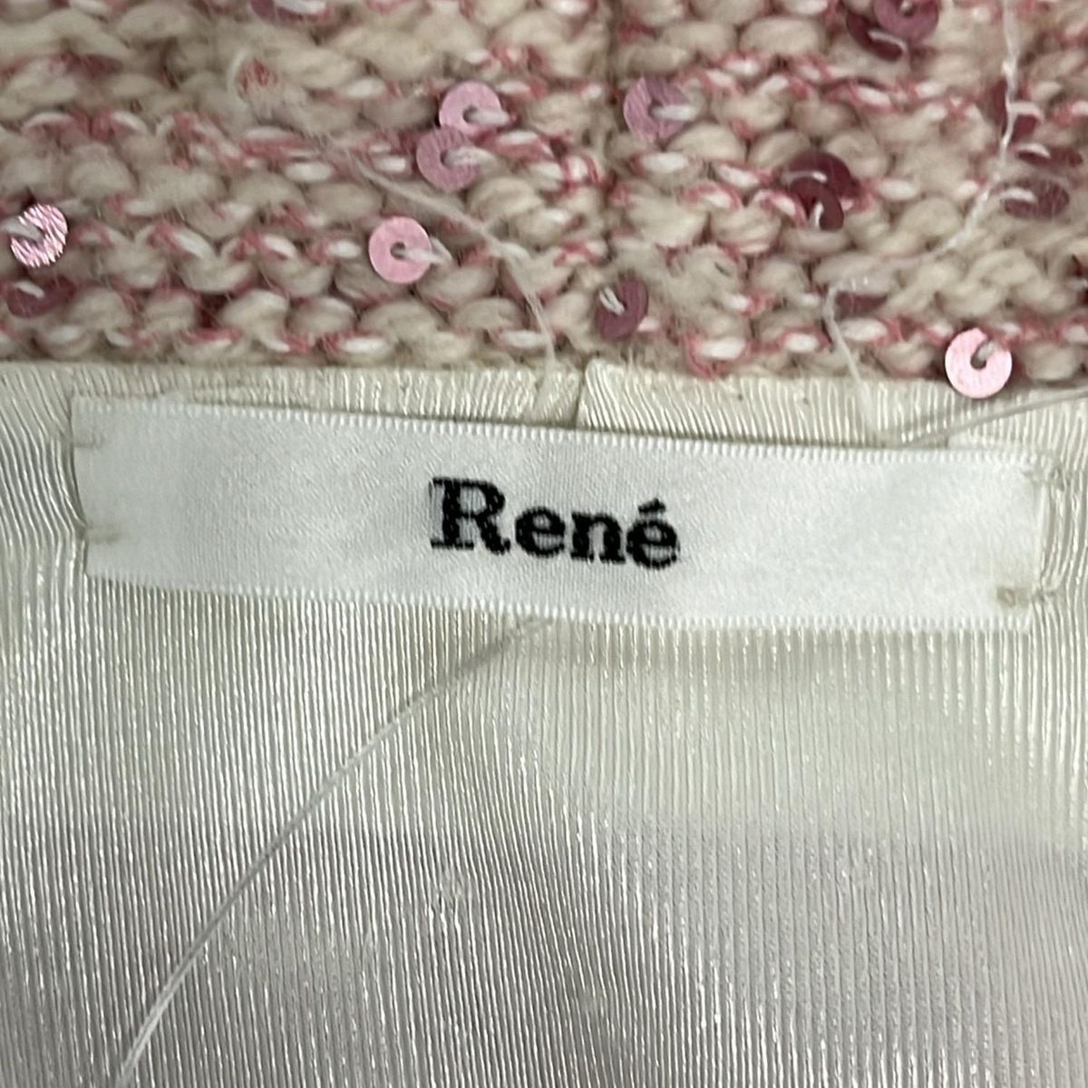 Rene(ルネ) ジャケット サイズ36 S レディース - ピンク×白 長袖