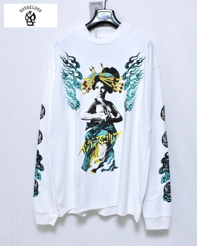 新品 ラッセルノ ゴルフ インディーズ プリント モックネック L/S