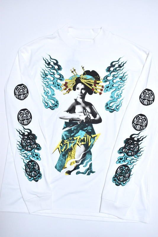 ラッセルノ ゴルフ オバケ プリント モックネック ロングスリーブ ホワイト 6 新品 ラッセルノ ゴルフ オバケ プリント モックネック ロングスリーブ