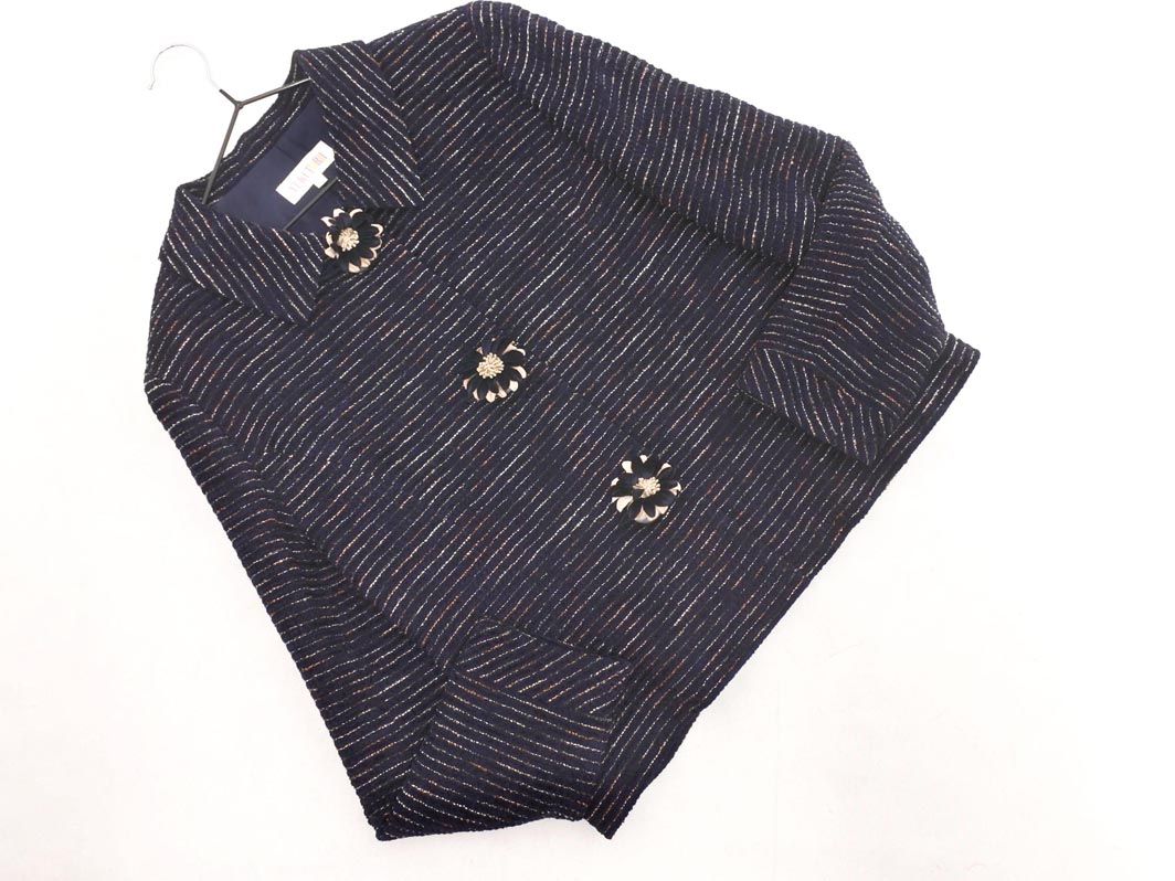 YUKI TORII ユキトリイ ウール混 花ブローチ付き セットアップ