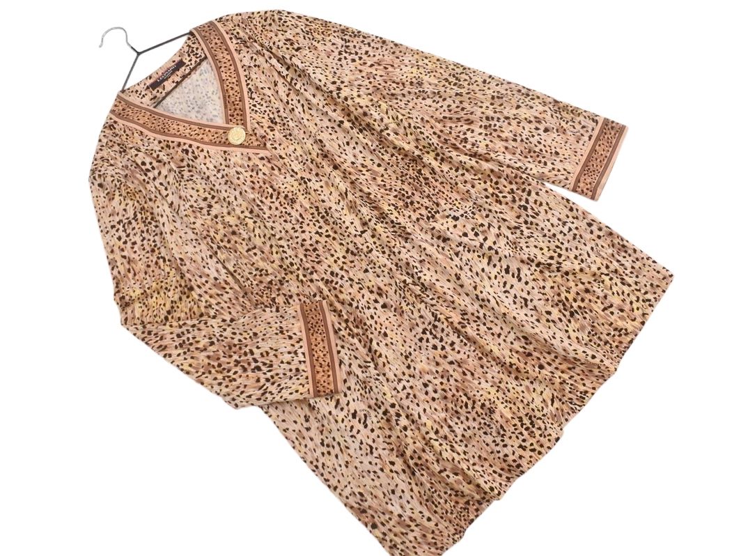 新品同様　タグ付　LEONARD レオナール　カンカン　チュニック　カーディガン 新品同様 LEONARD レオナール カンカン ニット カーディガン 42 送料無料