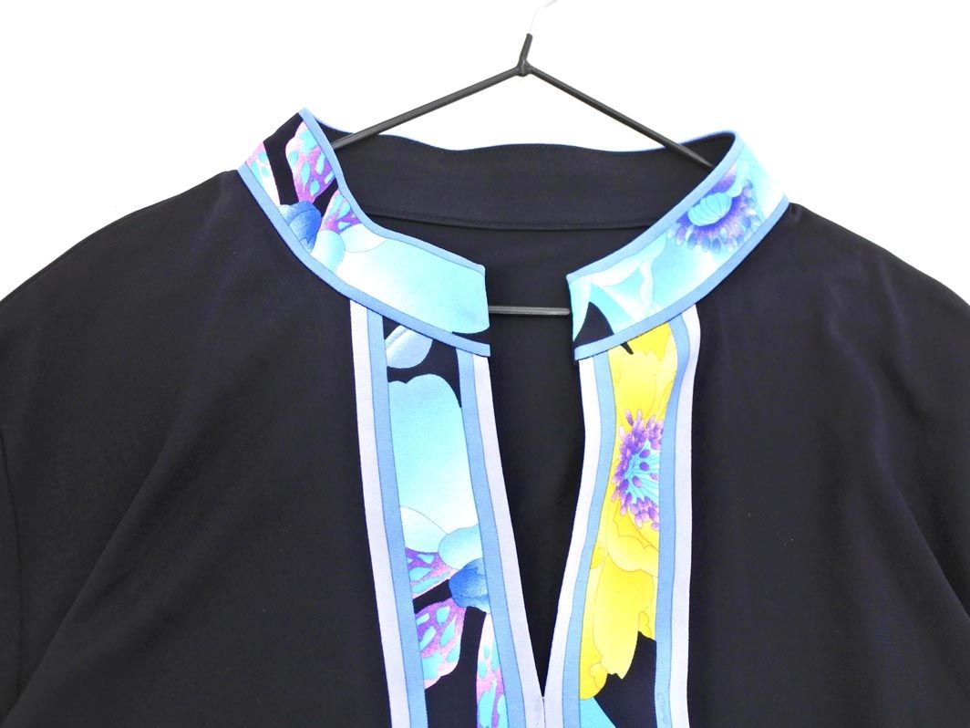 LEONARD レオナール FASHION チュニック カットソー size42/黒