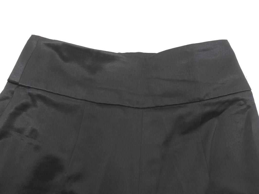 AKRIS アクリスA-K-R-I-S-国内正規品ウールパンツ シルクパンツ AKRIS アクリス シルク混 ハイウエスト パンツ size38/黒