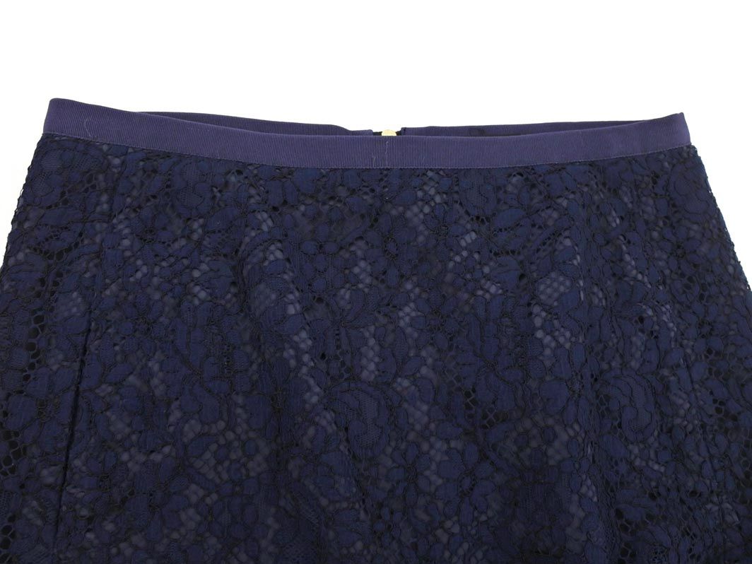 Drawer ドゥロワー 総レース スカート size38/紺 □◇ レディース