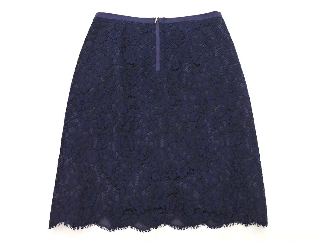 Drawer ドゥロワー 総レース スカート size38/紺 □◇ レディース