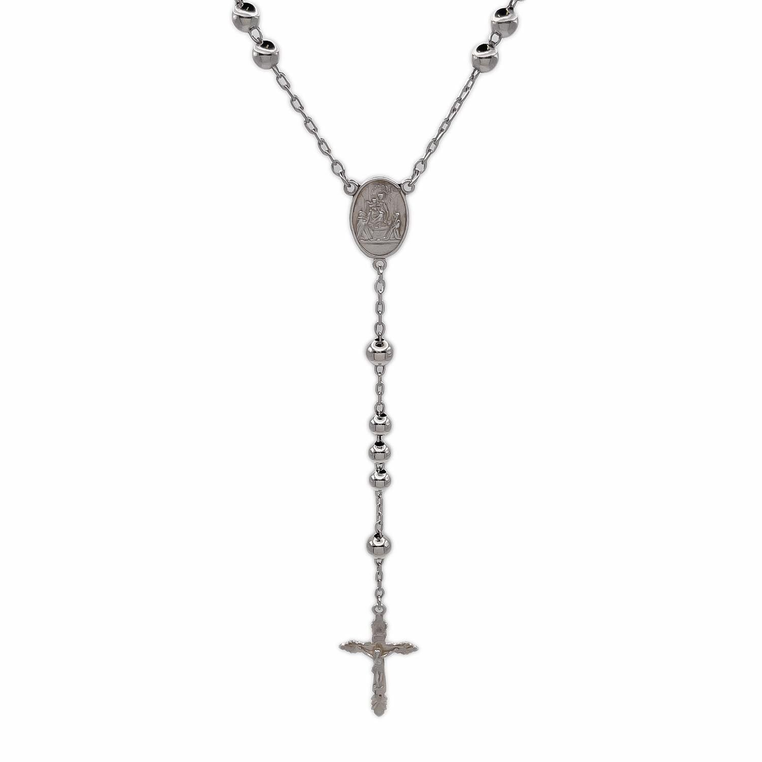 ドルチェアンドガッバーナ　ロザリオ 十字架　シェル　シルバー DOLCE&GABBANA ドルチェ＆ガッバーナ ネックレス ロザリオ 十字架
