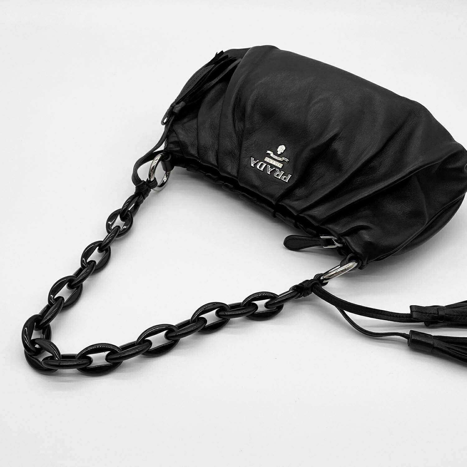 PRADA プラダ ハンドバッグ ロゴ ミニ チェーンショルダー BR3709 