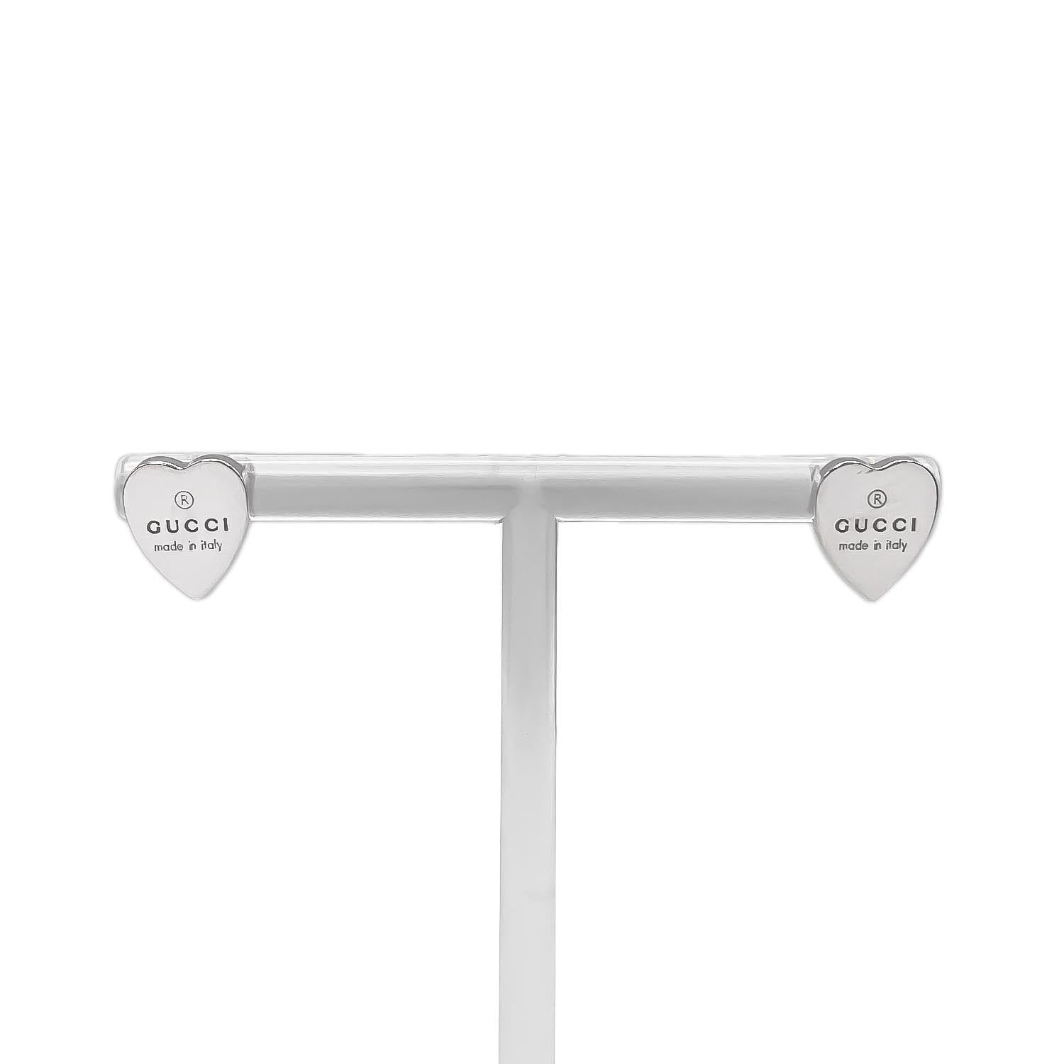 GUCCI ハート型 ピアス AG925 SV925 GUCCI グッチ ピアス ハート ロゴ SV925 新品仕上済 - メルカリ