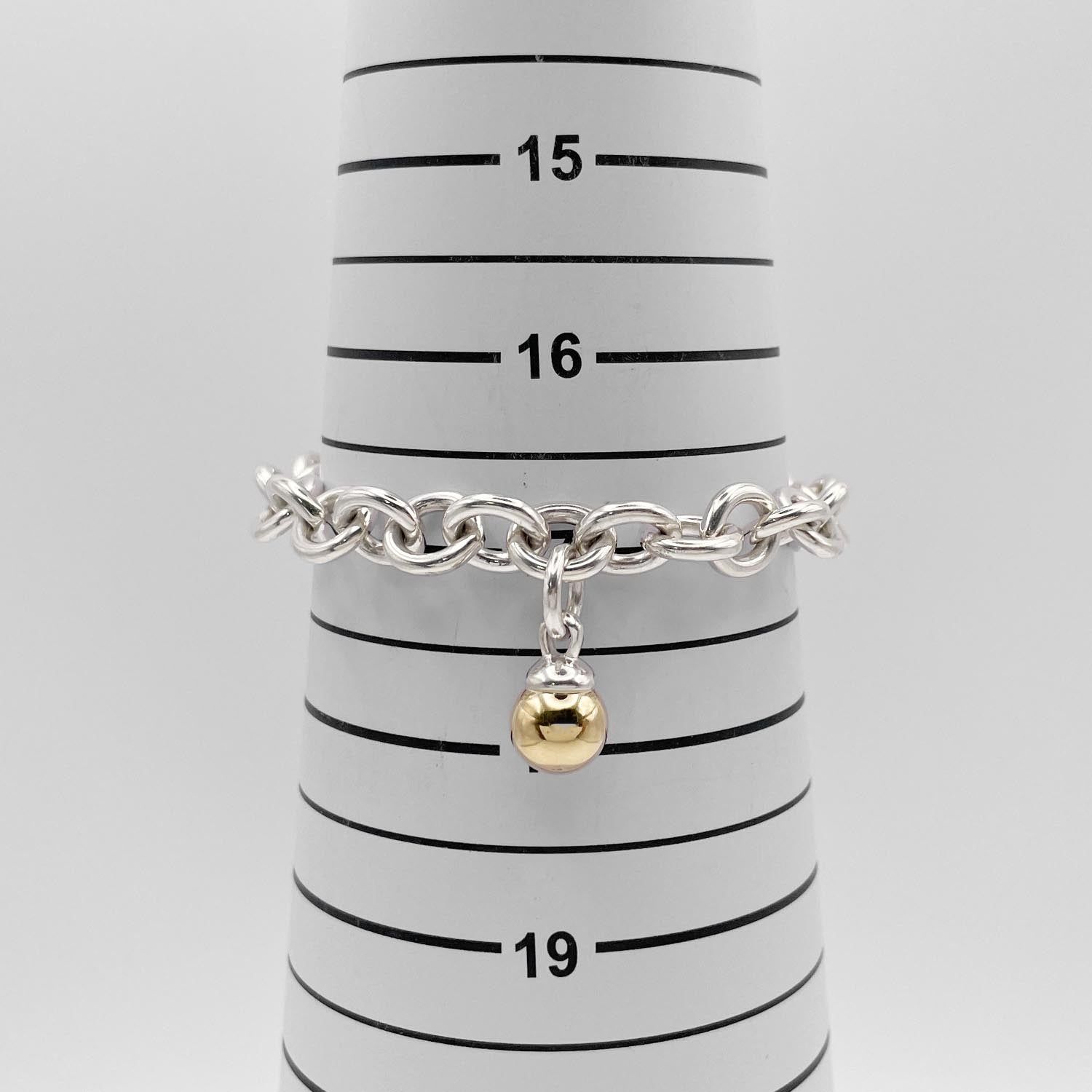 Tiffany&Co. ティファニー 16.5cm ブレスレット ボールダングル コンビ