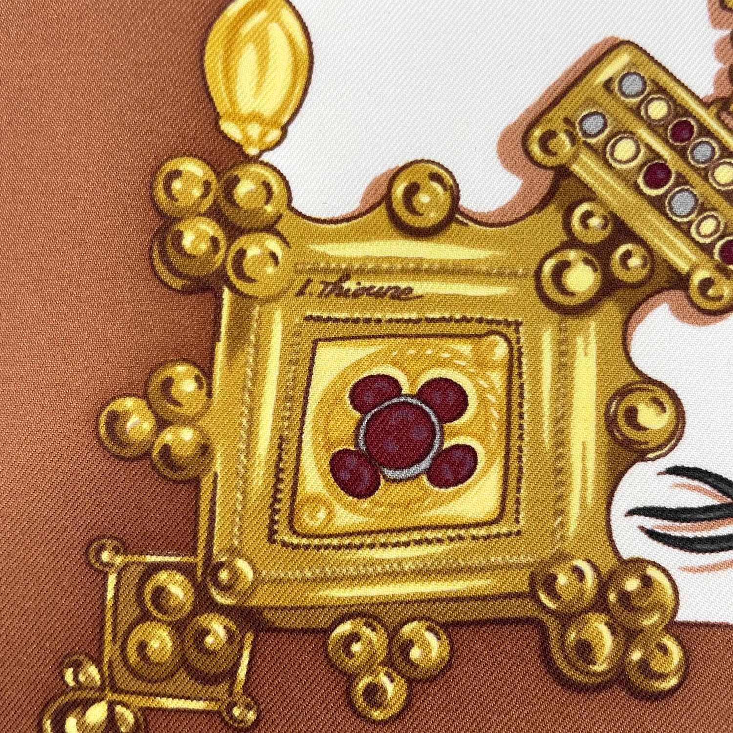 HERMES エルメス カレ90 スカーフ FARURES DES SABLES 砂漠の