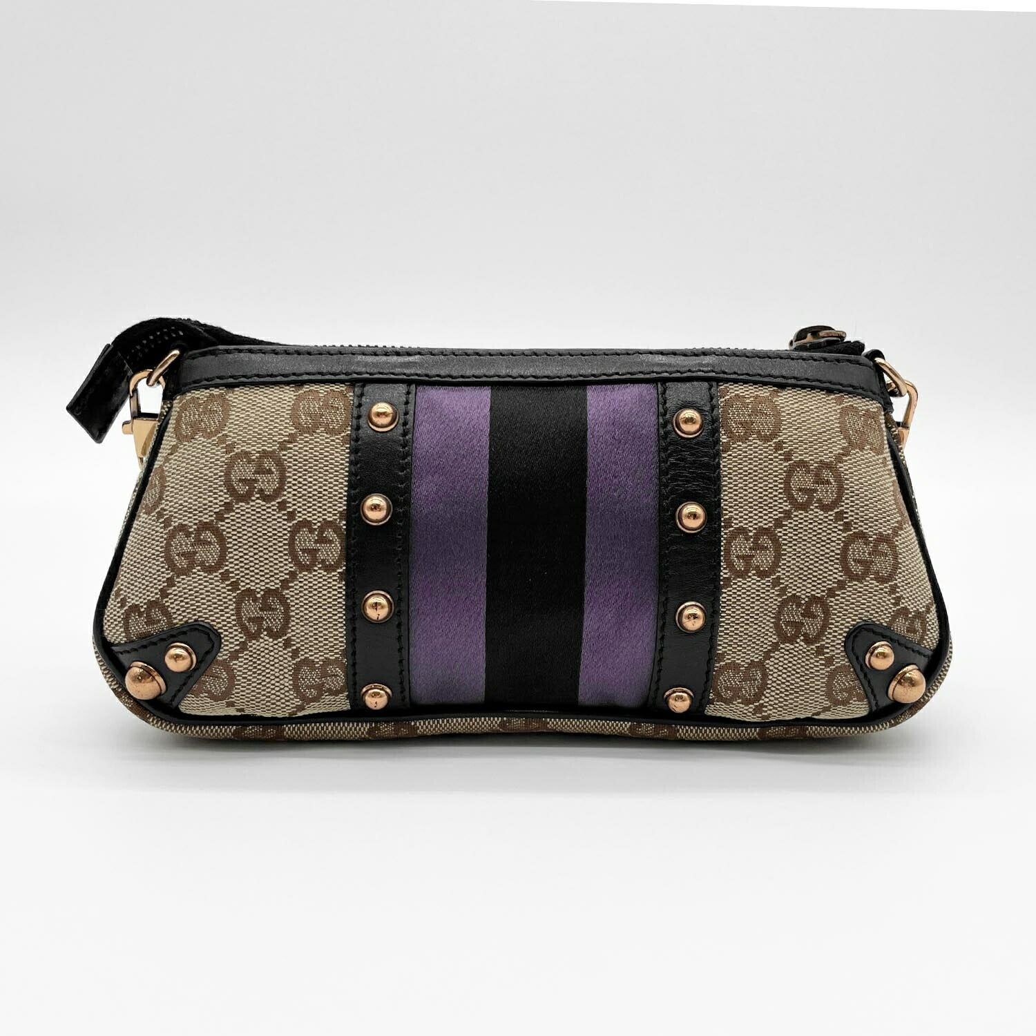 GUCCI グッチ ミニ ハンドバッグ バンブーチェーン GGキャンバス