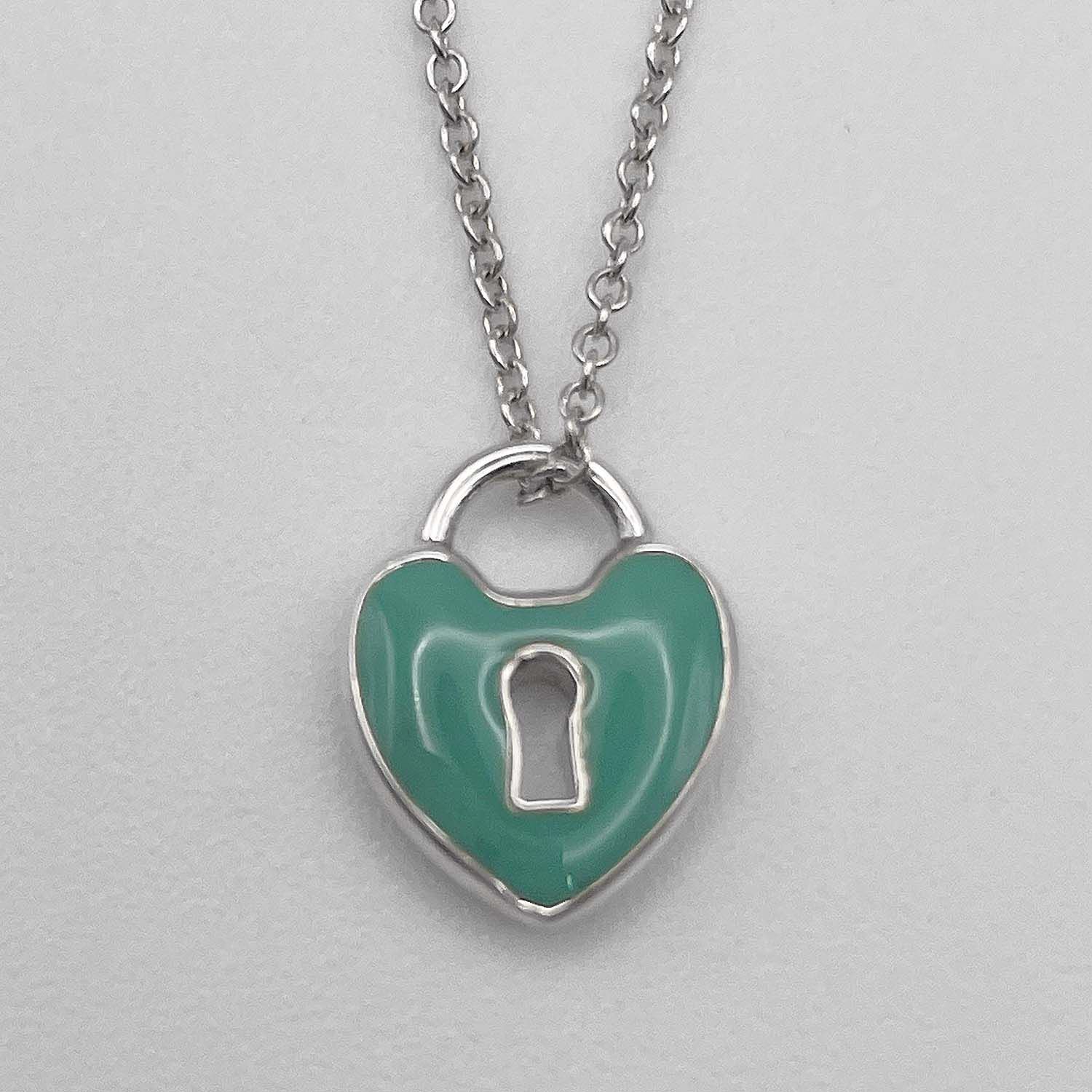 Tiffany&Co. ティファニー ハートロック ネックレス ブルー ペンダント