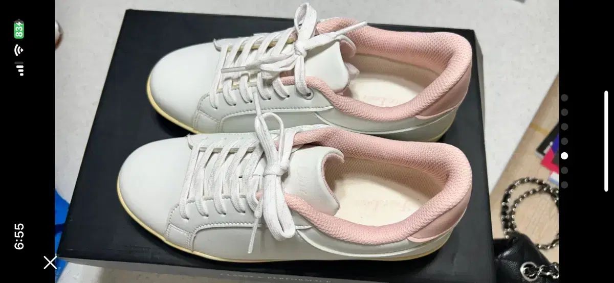 フェアライアー ゴルフシューズ 白/ピンク 235