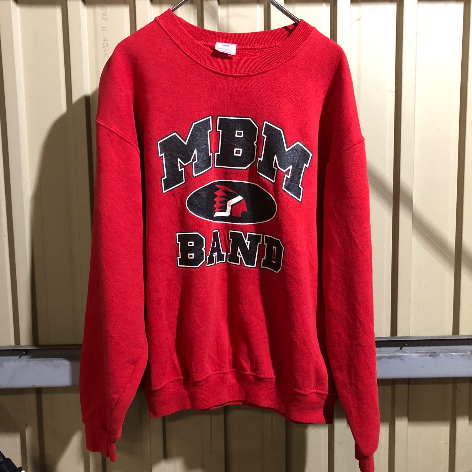 906 JERZEES トレーナー レッド M ジャージーズ スウェット プリント