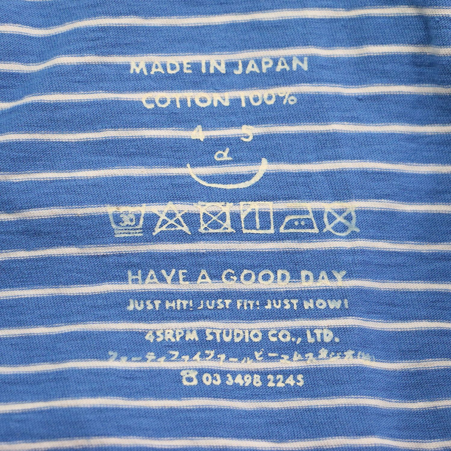 新品】45R フォーティファイブ・アール Tシャツ ブルー サイズ:FREE