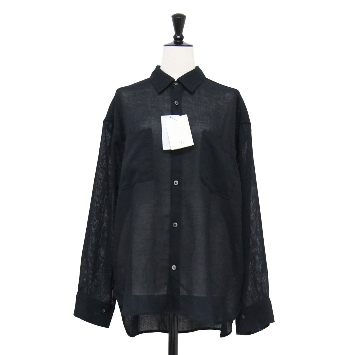 【新品】IENA イエナ シャツ ブラック 黒 サイズ:FREE | 25秋冬 シアー メッシュ シャツ | レギュラーカラー 長袖 オーバーサイズ | トップス ブラウス 羽織り【レディース】 新品】IENA イエナ シャツ ブラック 黒 サイズ:FREE | 25秋冬 シアー