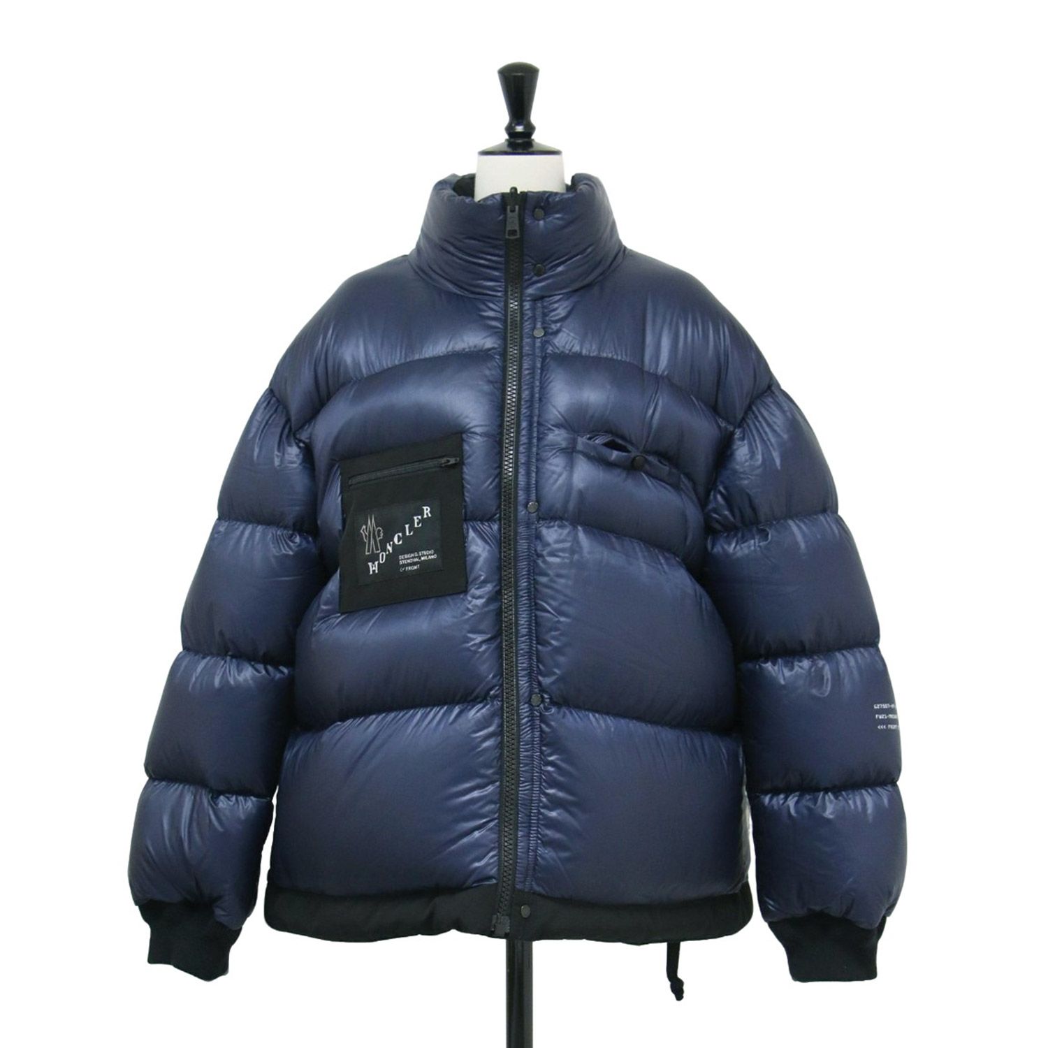 モンクレール　ブラック　フリース　ジップアップ　ライダース風　アウター　美品 MONCLER(モンクレール) ライダースジャケット220914139200
